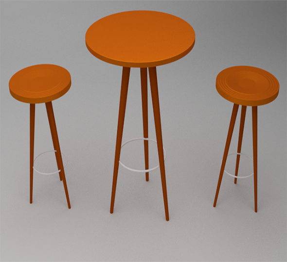 Chairs and Table - 3Docean 6414240