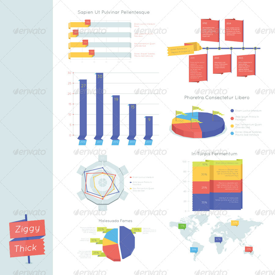 Ziggy Thick Infographic Elements, Infographics | GraphicRiver