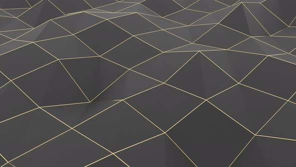 Geometrical Black Gold Background in Contemporary Style Shine Metal Minimalistic Cover Footage alt