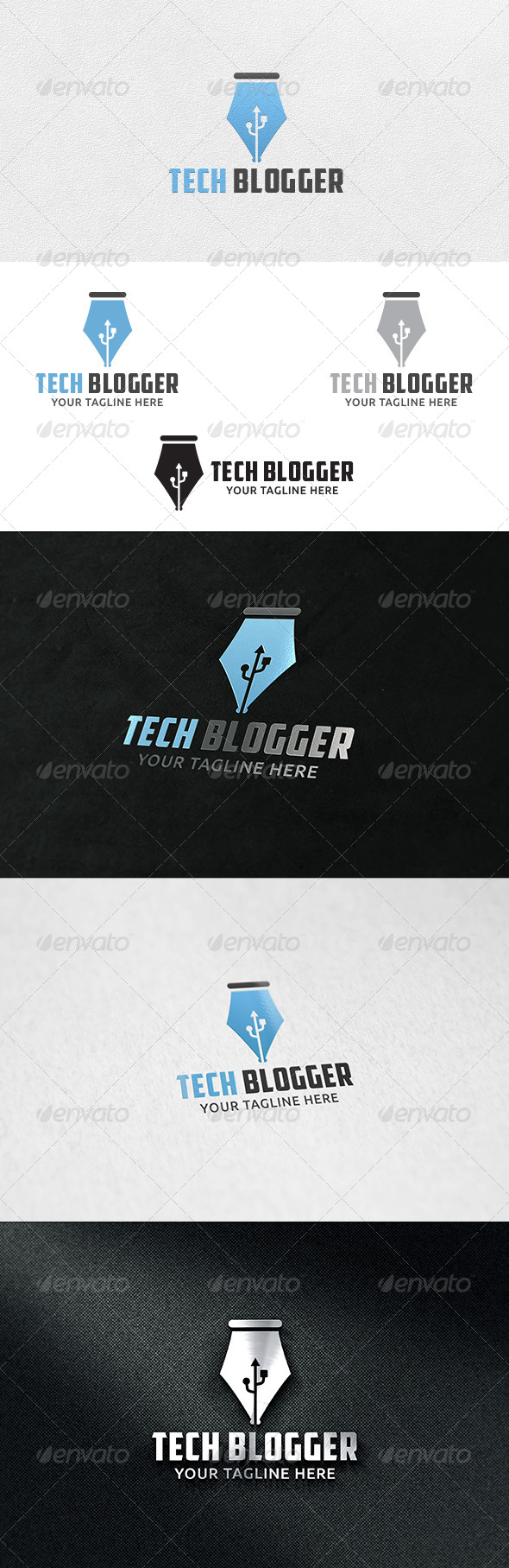 Tech Blogger - Logo Template - Symbols Logo Templates