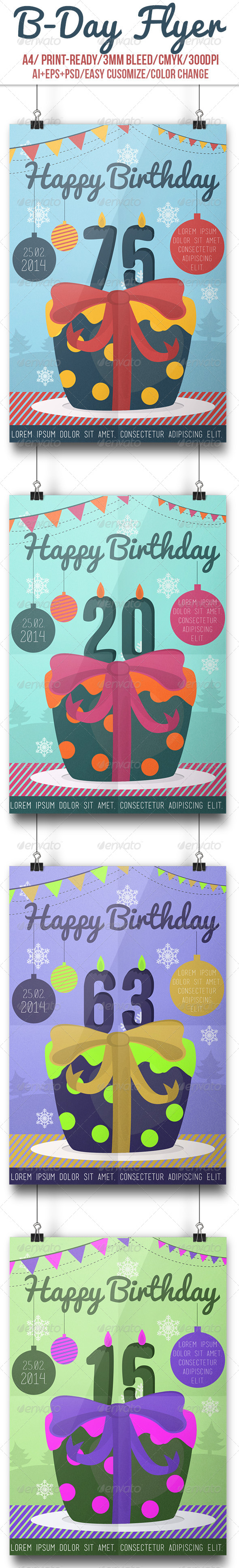 B-Day Flyer - Flyers Print Templates