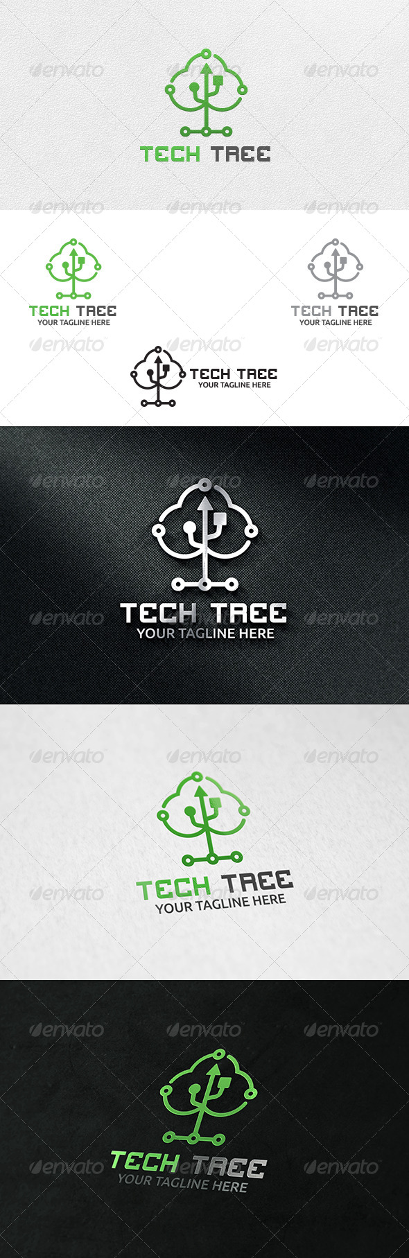 Tech Tree - Logo Template - Symbols Logo Templates