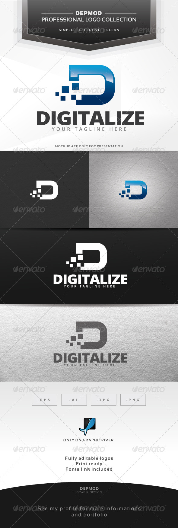 Digitalize Logo - Letters Logo Templates