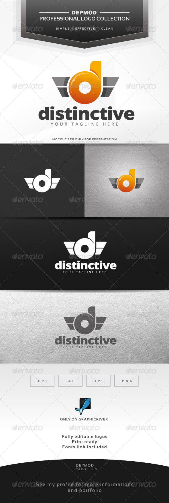 Distinctive Logo - Letters Logo Templates
