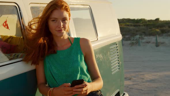 Camper van road trip by the sea alt