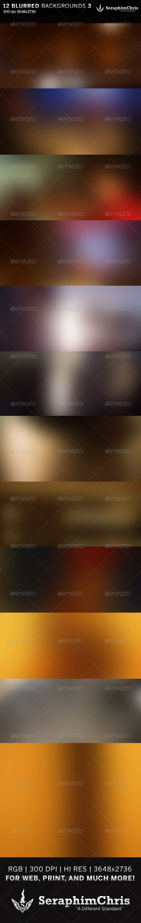 12 Abstract Blurred HD Backgrounds Set 3 - Backgrounds Graphics