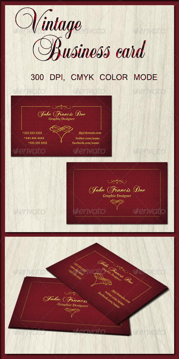Vintage Business Card 2 - Retro/Vintage Business Cards