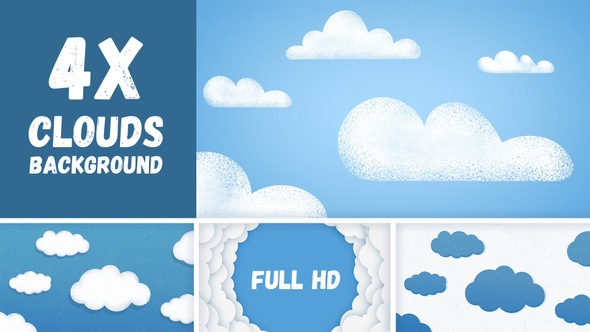 Cartoon Clouds Background alt