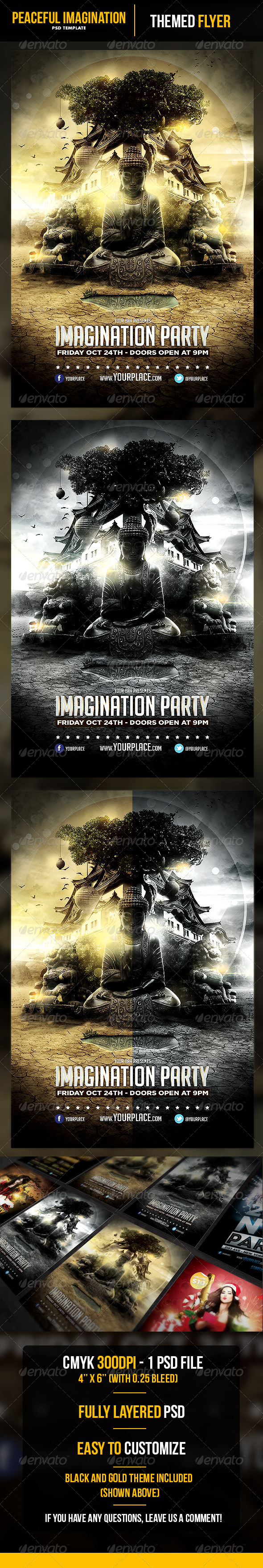 Peaceful Imagination Flyer Template - Flyers Print Templates