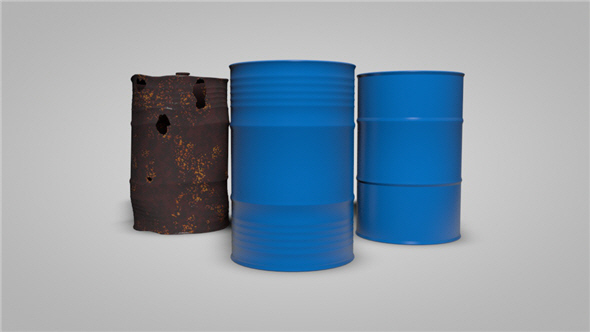 2 Types of Oil Barrels - 3DOcean Item for Sale