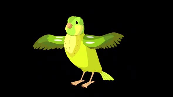 Green canary bows alpha matte HD