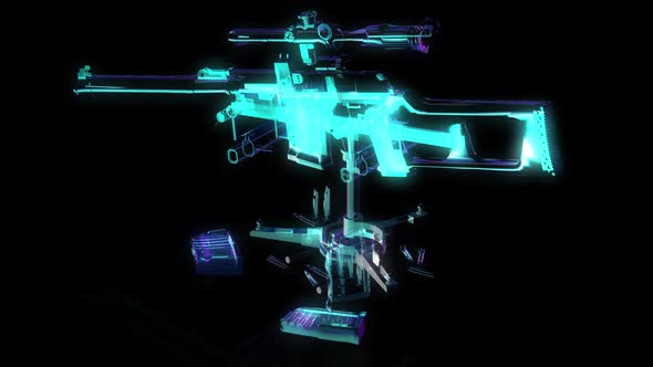 Cyberpunk Skyfi HUD Digital Weapon