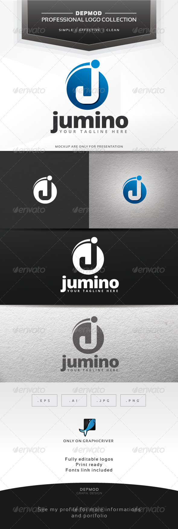 Jumino Logo - Letters Logo Templates