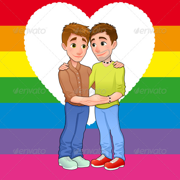 Born this way. Young Men in Love - People Characters