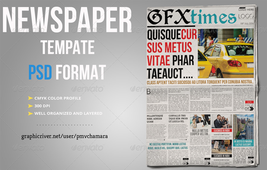 Newspaper Template, Print Templates | GraphicRiver