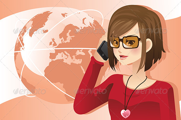 Woman on the Phone - Business Conceptual