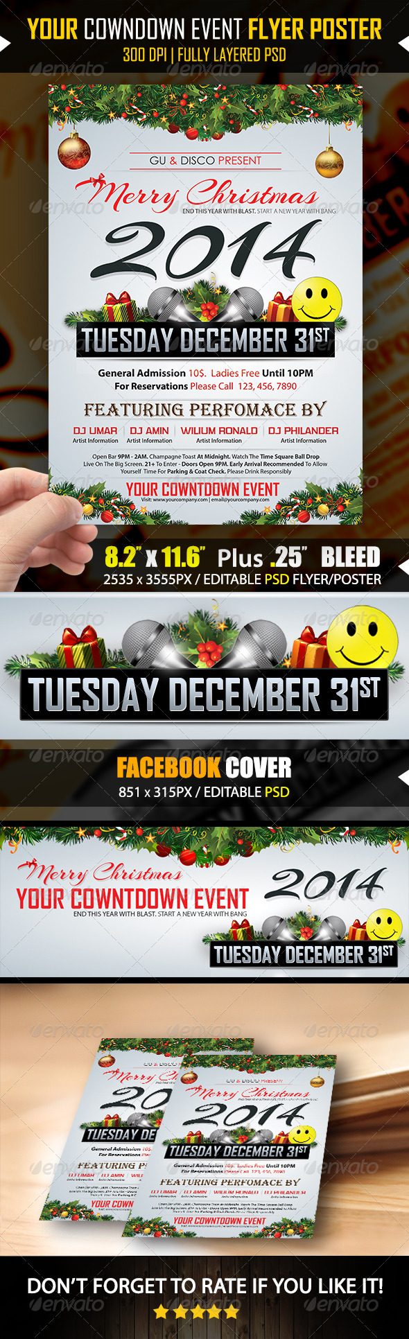 Year End Countdown Flyer - Clubs & Parties Events