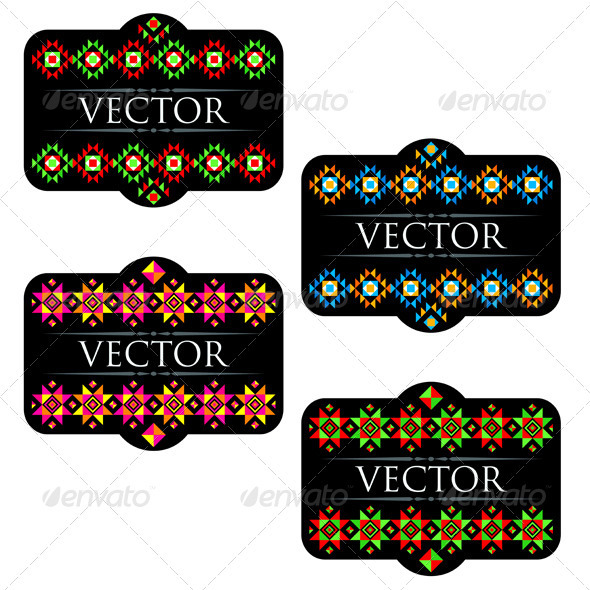 Traditional Mexican Product Labels Set