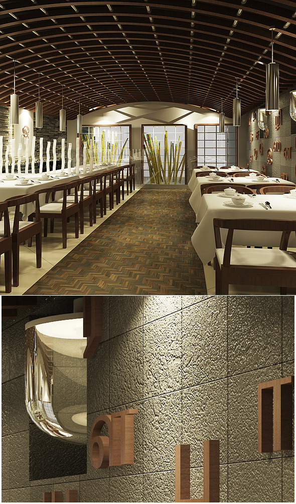 Restaurant Interior 3D - 3Docean 669549
