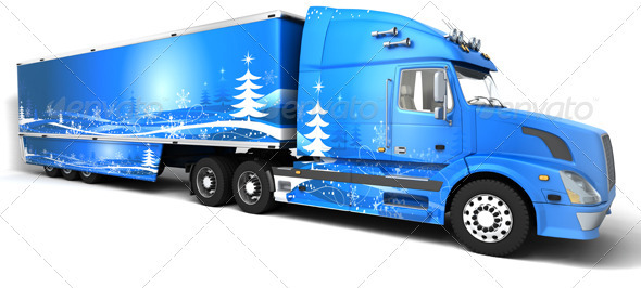 Christmas Truck - 3D Backgrounds