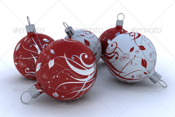 Christmas Balls - 3D Backgrounds