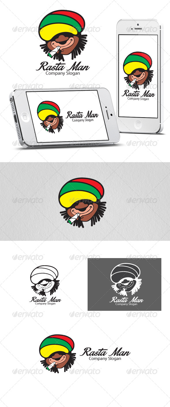 Rasta Man Logo - Humans Logo Templates