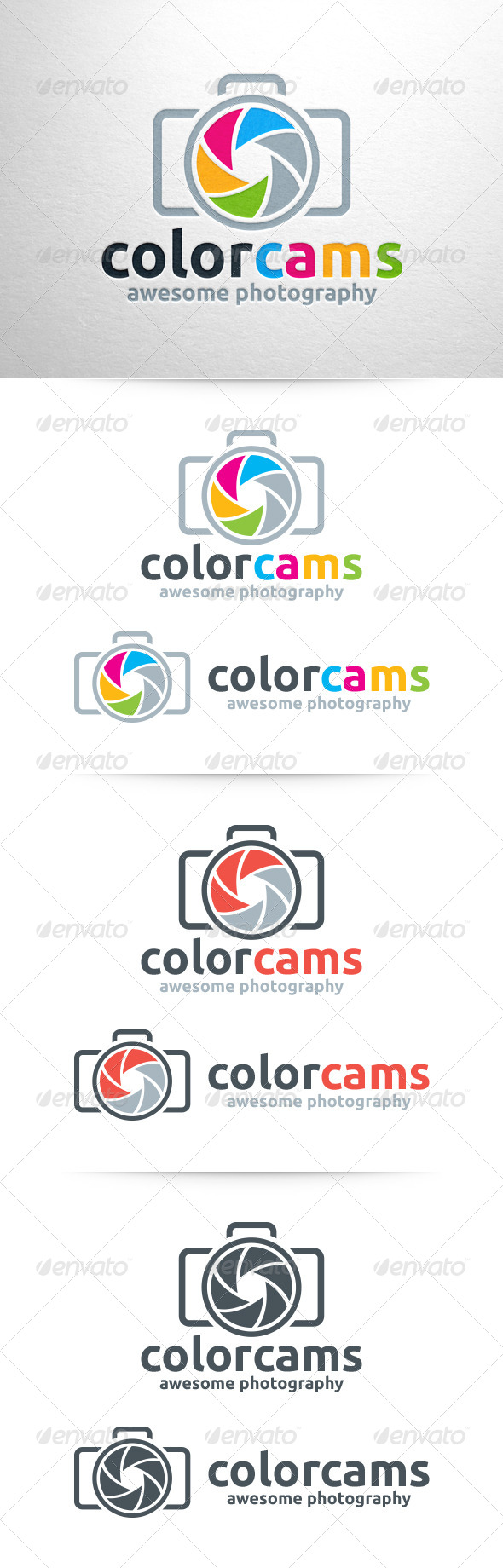 Color Cams - Photography Logo - Objects Logo Templates