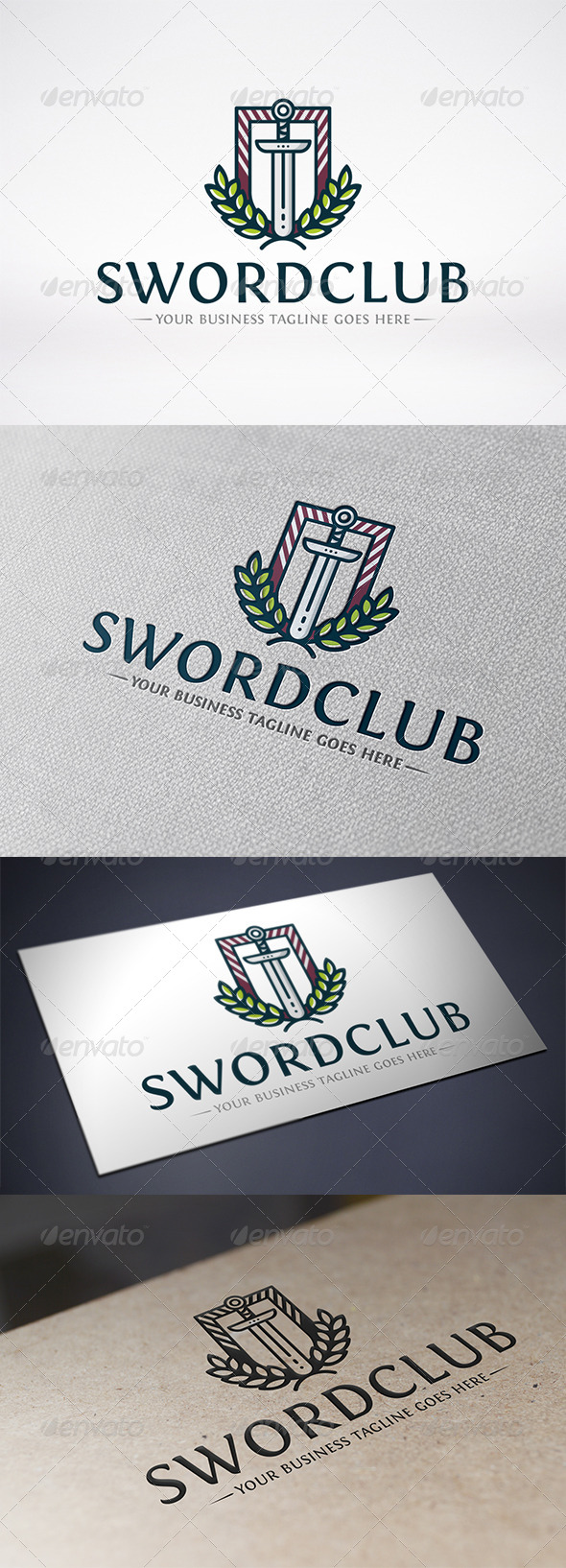 Sword Club Logo Template - Crests Logo Templates