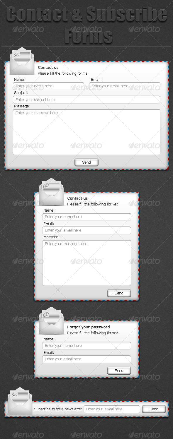 Contact & Subscribe Forms - Forms Web Elements