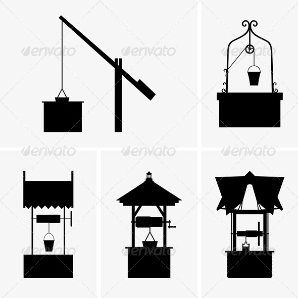 Water Wells - Objects Vectors