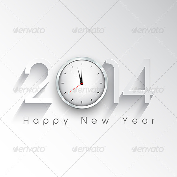 New Year Clock Background - New Year Seasons/Holidays