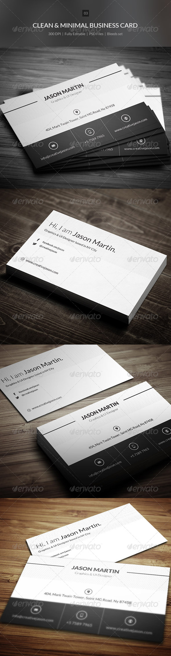 Clean & Minimal Business Card - 03 - Creative Business Cards