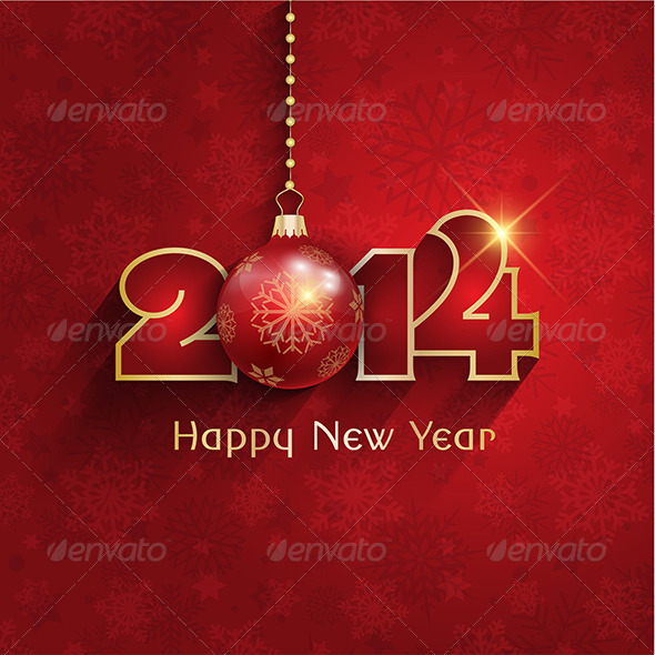New Year Bauble Background - New Year Seasons/Holidays
