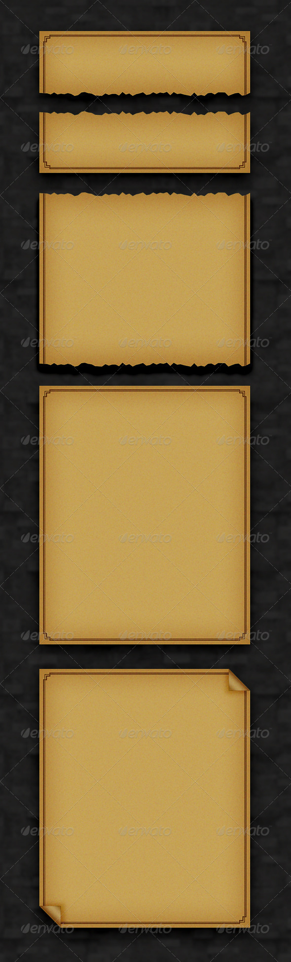 RPG Parchment - User Interfaces Web Elements
