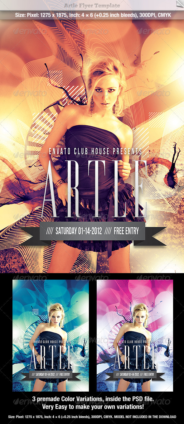 Artle Flyer Template - Clubs & Parties Events