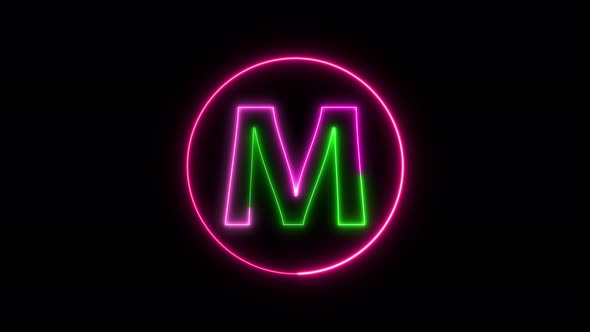 Glowing neon font. pink and green color glowing neon letter.  Vd 1313