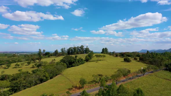 Rural landscape at countryside scenery. Rural life scene. alt