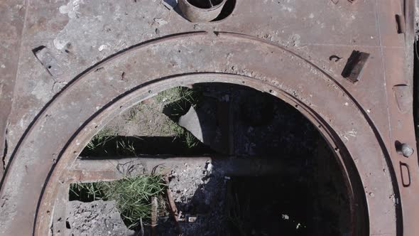 Exploded Military Equipment During the War in Ukraine alt