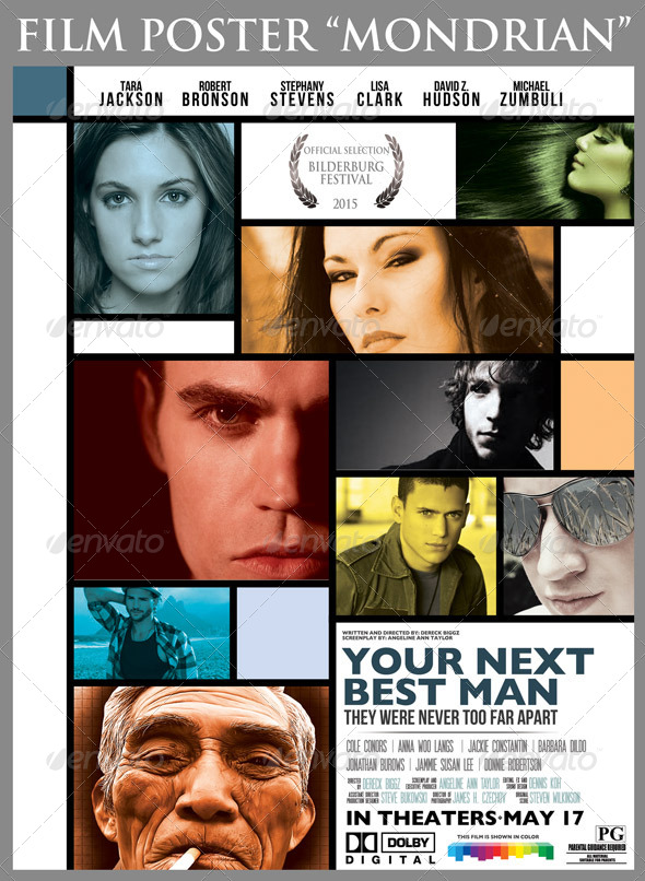 Film Poster "Mondrian" - Flyers Print Templates