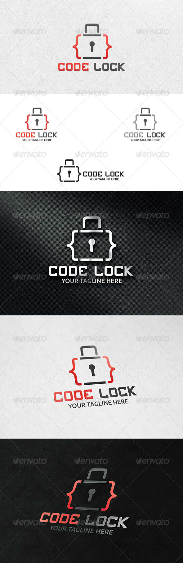 Code Lock - Logo Template - Symbols Logo Templates
