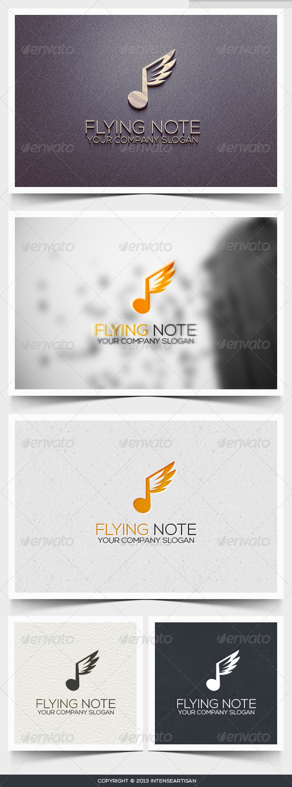Flying Note Logo Template - Objects Logo Templates