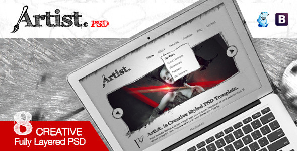 Artist Sketch PSD - ThemeForest 6428527