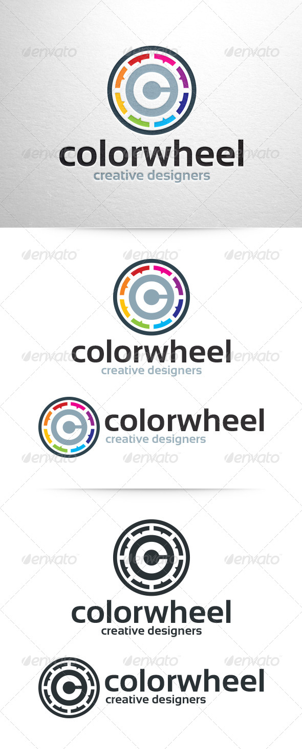 Color Wheel Logo Template - Letters Logo Templates