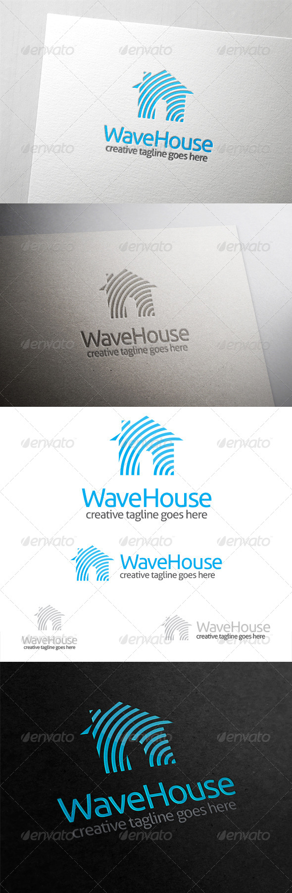 Wave House Logo - Buildings Logo Templates