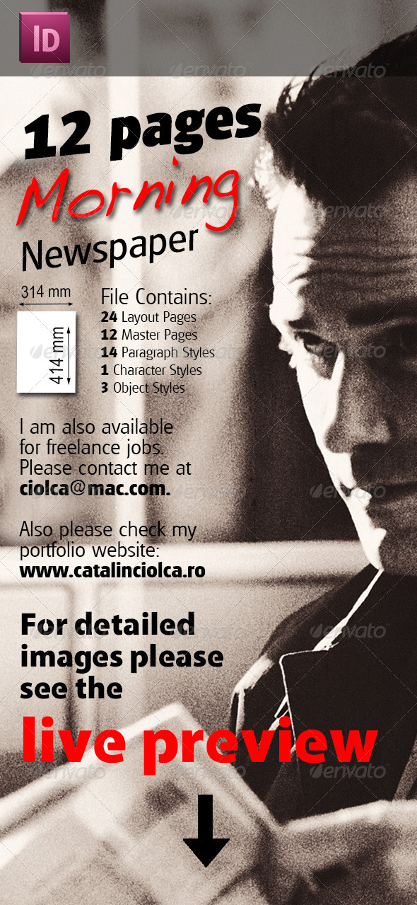 12 Pages Morning Newspaper - Miscellaneous Print Templates