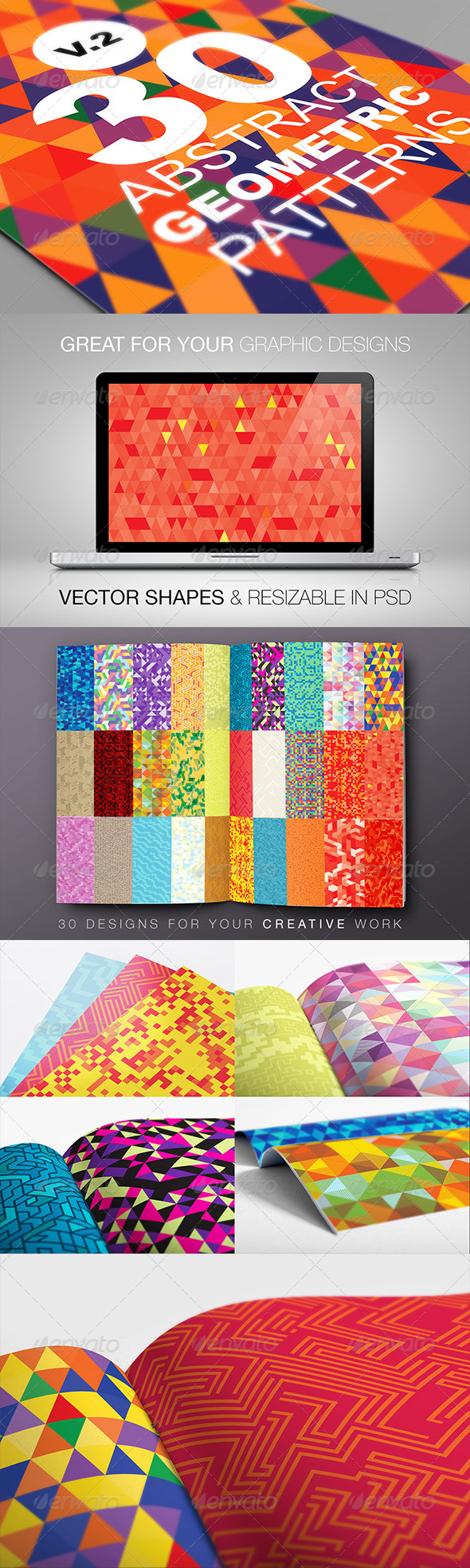 Abstract Geometric Backgrounds V.2 - Backgrounds Decorative
