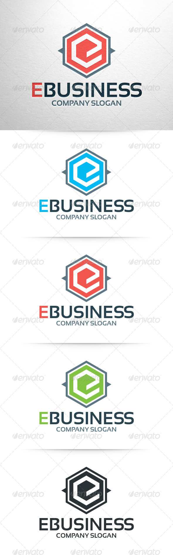 E-Business - Letter E Logo Template - Letters Logo Templates