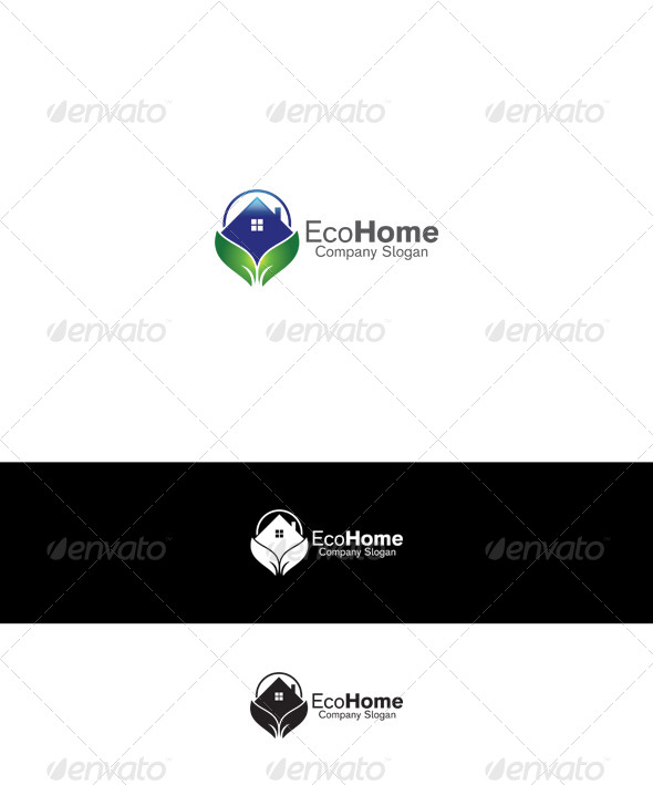 Eco Home Logo - Buildings Logo Templates