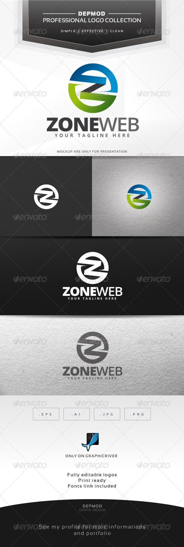 Zone Web Logo - Letters Logo Templates