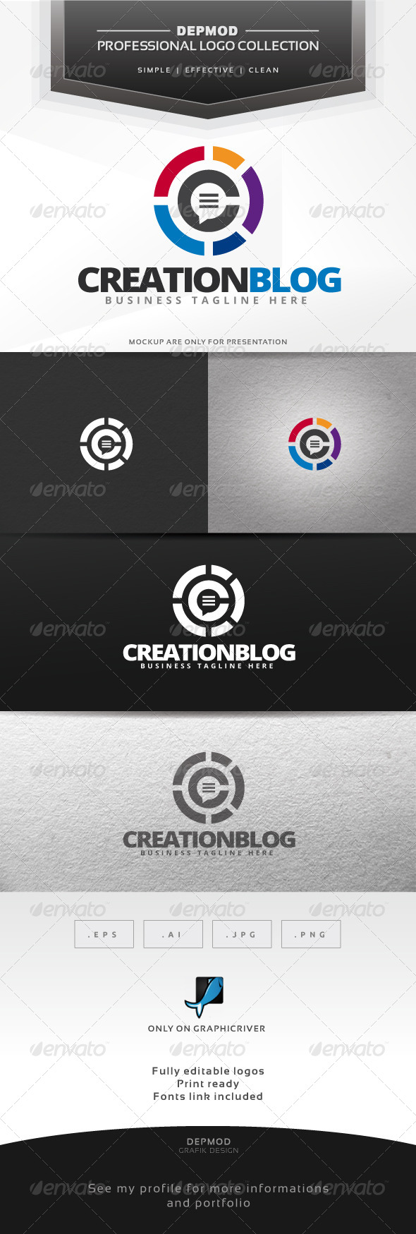 Creation Blog Logo - Symbols Logo Templates